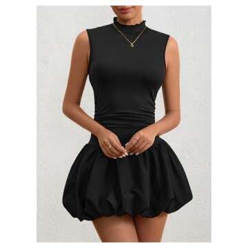 Milumia Women's Stylish Bubble Mini Dress for All Occasions