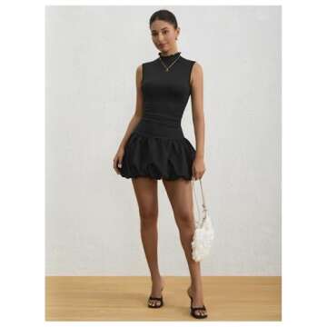 Milumia Women's Stylish Bubble Mini Dress for All Occasions
