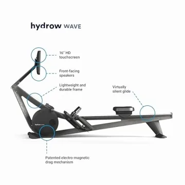 Hydrow Wave Rowing Machine with HD Touchscreen & Live Workouts