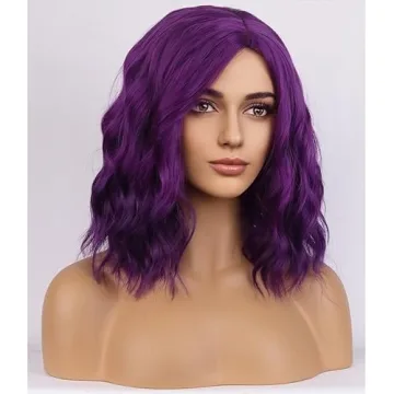 BERON Purple Short Curly Wigs for Women | Cosplay & More