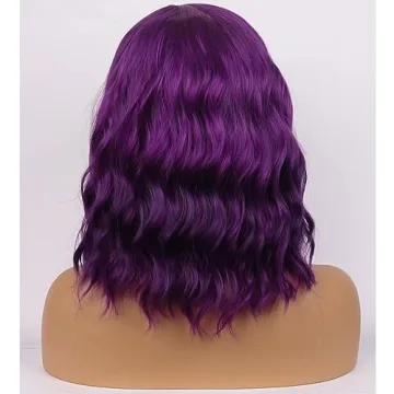 BERON Purple Short Curly Wigs for Women | Cosplay & More