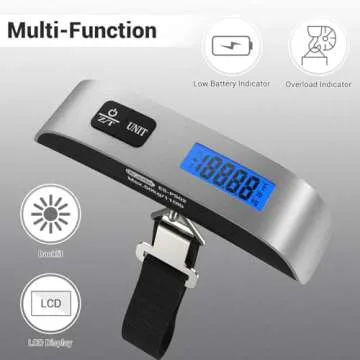 Luggage Scale, Dr.meter Travel Essentials Backlight LCD Display 110lb/50kg Luggage Weight Scale for ...