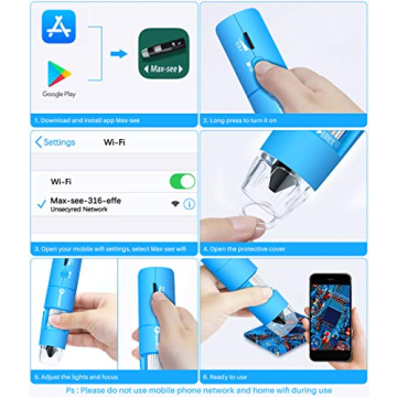 Wireless Digital Microscope USB HD Inspection Camera 50x-1000x