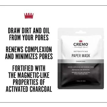 Cremo Charcoal Detoxifying Paper Face Mask for All Skin Types