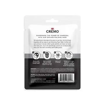 Cremo Charcoal Detoxifying Paper Face Mask for All Skin Types