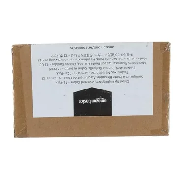 Amazon Basics Chisel Tip Highlighters 12-Pack Assorted Colors