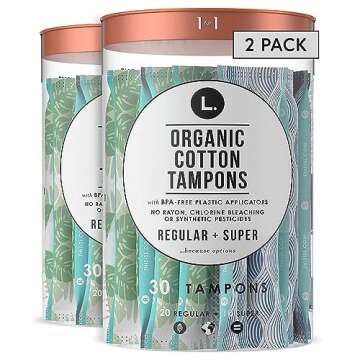 Organic L Tampon 60ct - Comfort with No Chemicals