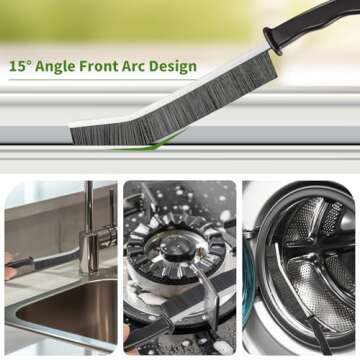 Crevice Cleaning Brush,8 Pcs Multifunctional Cleaning Brush Tools,Hard Bristle Crevice Cleaning Brus...