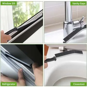 Crevice Cleaning Brush,8 Pcs Multifunctional Cleaning Brush Tools,Hard Bristle Crevice Cleaning Brush,Crevice Cleaning Brushes for Household Use Bathroom Tiles Kitchen Practical and Durable