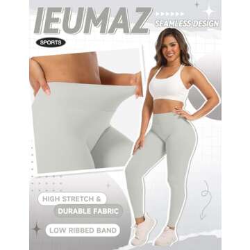 Ieumaz Scrunch Butt Lifting Leggings - Impact Gym Seamless Workout Leggings