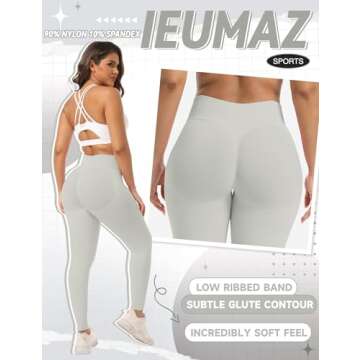 Ieumaz Seamless Butt Lifting Leggings for Women