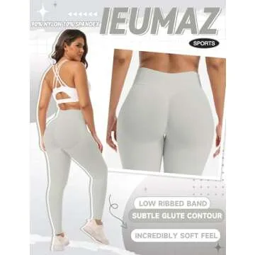 Ieumaz Seamless Butt Lifting Leggings for Women
