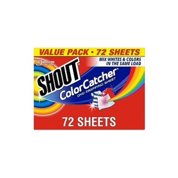Shout Color Catchers for Laundry, Allow Mixed Washes, Prevents Color Runs and Maintains Original Clothing, 72 Count