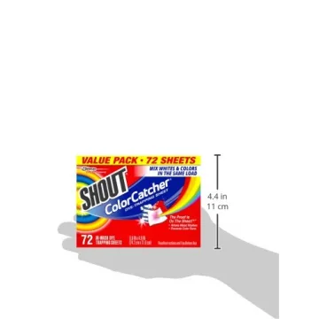Shout Color Catchers for Laundry, Allow Mixed Washes, Prevents Color Runs and Maintains Original Clothing, 72 Count