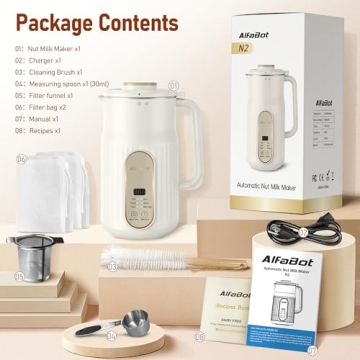 AlfaBot N2 Nut Milk Maker for Homemade Plant-Based Milks