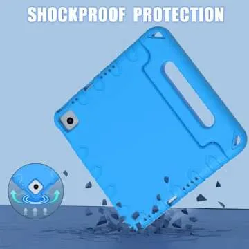 BMOUO Kids Case for iPad Air 5th/4th Generation (10.9 inch,2022/2020), iPad Air 5/4 Case with Screen Protector, Shockproof Protective Kids Case with Handle Stand for iPad Air 4/5 Gen, Blue