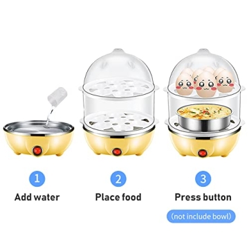 Decdeal Egg Cooker 14 Egg Capacity Kitchen Essential
