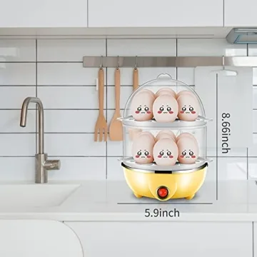 Decdeal Egg Cooker 14 Egg Capacity Kitchen Essential
