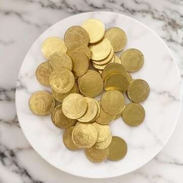 Great Bay Chocolates Large Milk Chocolate Coins. Nut-Free (12 OZ - Approximately 45 pieces)