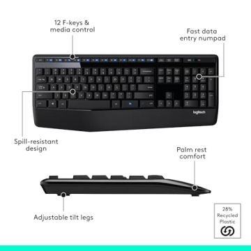 Logitech MK540 Wireless Keyboard and Mouse Combo