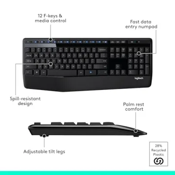 Logitech MK540 Wireless Keyboard and Mouse Combo