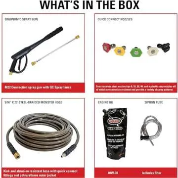 SIMPSON ALH3228-S Gas Pressure Washer, 3400 PSI, Honda Engine