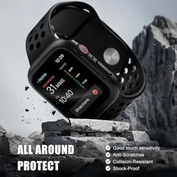 Foamia Apple Watch 44mm Case with Tempered Glass Cover