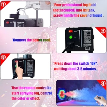 IMONE 72-LED Fog Machine for Stunning Effects