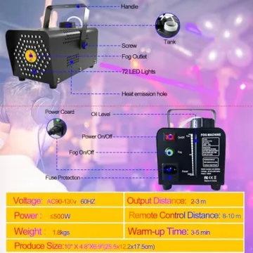 IMONE 72-LED Fog Machine for Stunning Effects