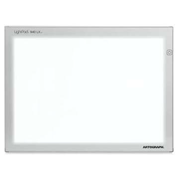 Artograph 25940 LightPad LX 940 Portable 12x17 Inch Adjustable Brightness Dimmable Art, Craft, and Tattoo Design Drawing Stenciling Tracing Light Box Tracer with Protective Sleeve and Power Cord