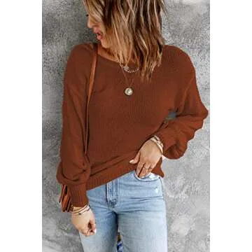 Asvivid Backless Cut Out Sweater for Women - Stylish Comfort