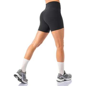 Lavento Women's All Day Soft Biker Shorts 5 Inch - High Waisted Workout Gym Running Yoga Short (Dark...