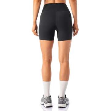 Lavento Women's All Day Soft Biker Shorts 5 Inch - High Waisted Workout Gym Running Yoga Short (Dark Gray, 4)