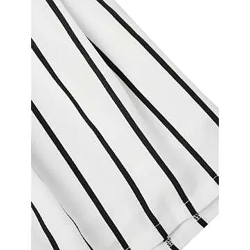 MakeMeChic Women's 2 Piece Outfit Summer Striped V Neck Crop Cami Top with Shorts White S