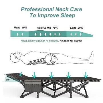 Lightweight Mopaicot Camping Cot for Adults - Comfort Anywhere