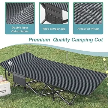 Lightweight Mopaicot Camping Cot for Adults - Comfort Anywhere