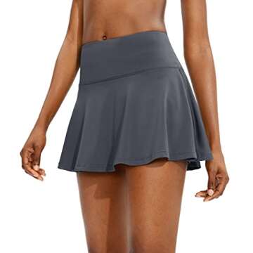 SANTINY Tennis Skirt with Pockets - Stylish & Functional
