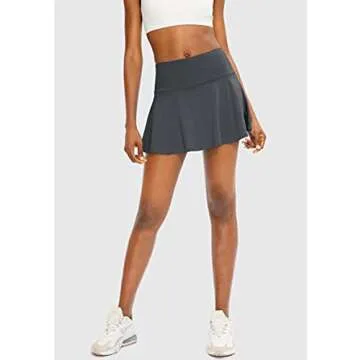 SANTINY Tennis Skirt with Pockets - Stylish & Functional