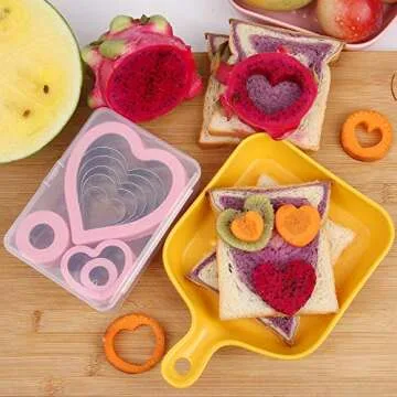 BakingWorld 9-Piece Heart Cookie Cutter Set for Creative Baking
