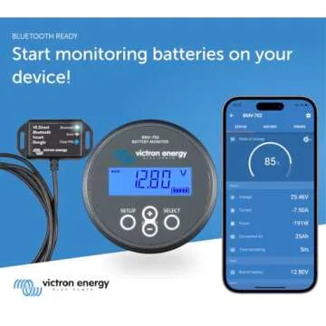 Victron Energy BMV-702 Battery Monitor with Shunt & Display - 6.5-95 VDC - Grey