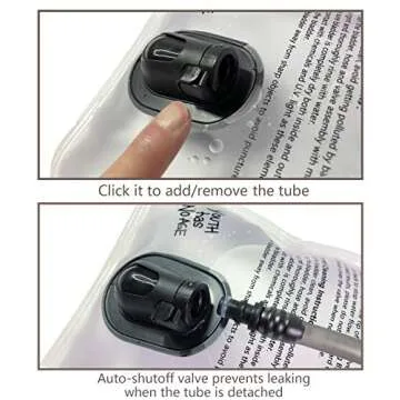 KUREIDA Hydration Bladder 2 Liter Leak Proof Water Reservoir,BPA Free,Wide Opening,Military Water Bladder Combined with Hydration Backpacks for Biking Hiking Running Camping Climbing,White