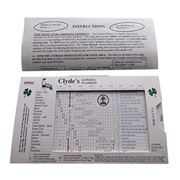 Clyde's Garden Planner Slide Chart - Easy Garden Planning Tool