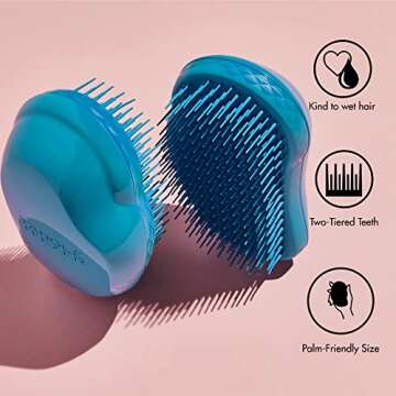 Tangle Teezer | The Original Detangling Hairbrush for Wet & Dry Hair | For All Hair Types | Sweet Pink