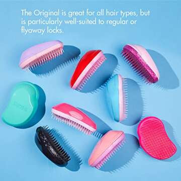 Tangle Teezer | The Original Detangling Hairbrush for Wet & Dry Hair | For All Hair Types | Sweet Pink