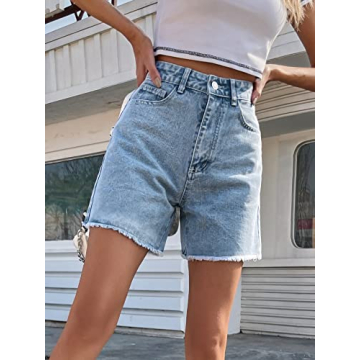 Stylish High Waist Denim Shorts for Women - Perfect Fit