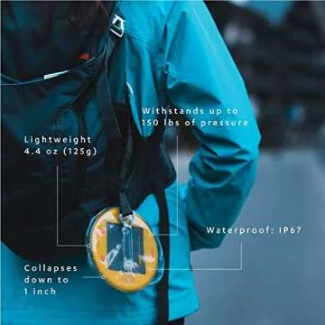 MPOWERD Luci Original: Solar Inflatable Camping Lantern, 65 Lumens, Clear Finish + Warm White LEDs, Lasts Up to 24 hrs, Waterproof, Camping, Backpacking, Travel, Power Outages, Emergencies