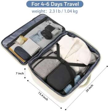 MATEIN Large Backpack for Travel Flight Approved, 45L Carry on Backpack with Padded Shoulder Straps for Adult, Men, Women, Expandable Daypack for Clothes, Travel Essentials, Beige