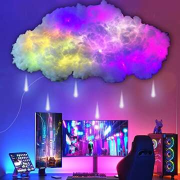 ZOKON 3.93Ft/1.2M Big Cloud Rain Lightning Kit