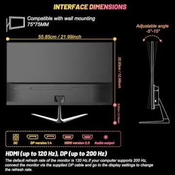 LXZ 24.5 inch Gaming Monitor - 200Hz FHD Display