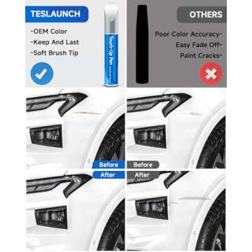 040 Super White/Ice Cap Touch Up Paint Compatible with Toyota Exact Match Touch Up Paint Car Scratch...